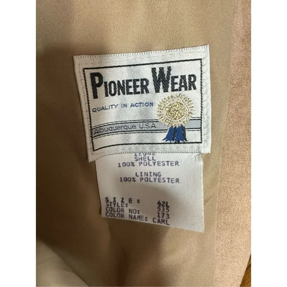 Pioneer Wear Western Rodeo Tan‎ Sport Coat Jacket Blazer 42L Jacket Men's USA